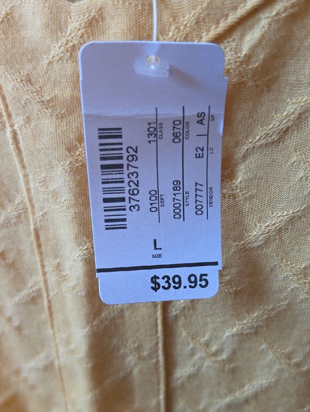 Christopher & Banks Yellow Textured V-Neck Tee - Picture 4 of 4